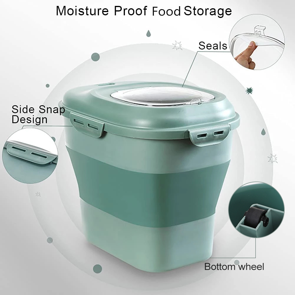 접이식 애완 동물 사료 보관 용기, 대용량, 밀폐형,  - Food Storage Large Plastic Containers 리뷰 및 가격