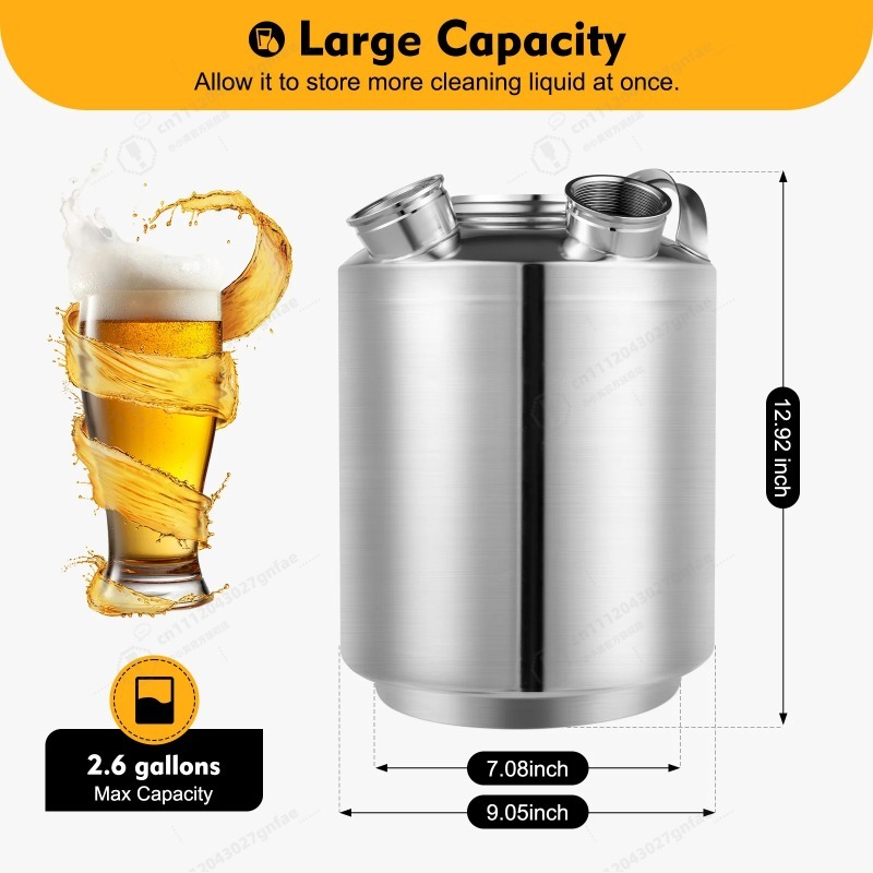 10리터 스테인리스 스틸 맥주 라인 세척용 케그 (생맥 - Food Storage Types 리뷰 및 가격
