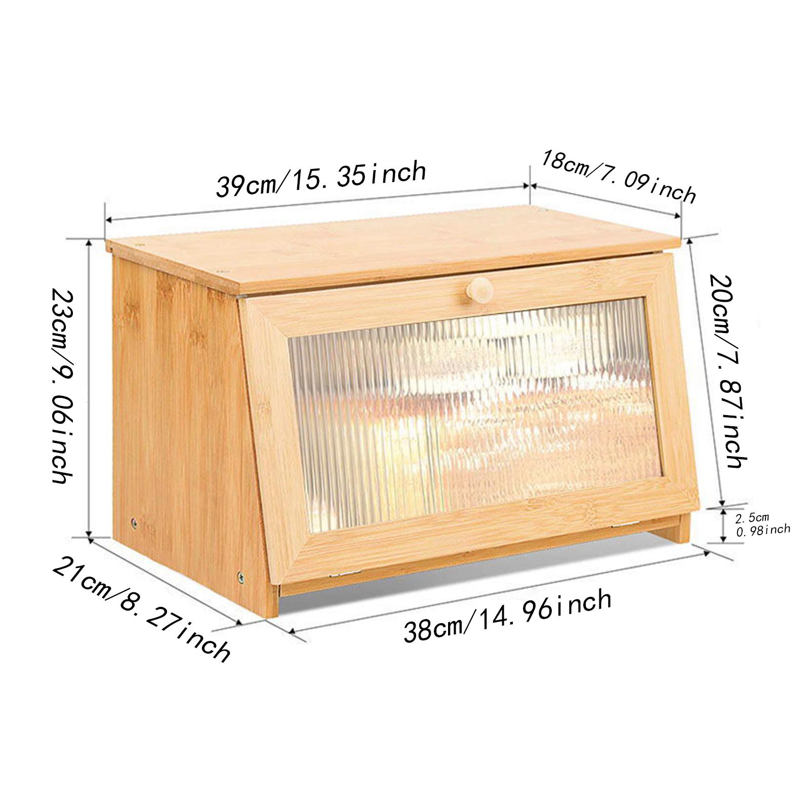 직사각형 대나무 빵 보관함 (유리창 포함) 대형 빵통  - Bread Box Bamboo 리뷰 및 가격