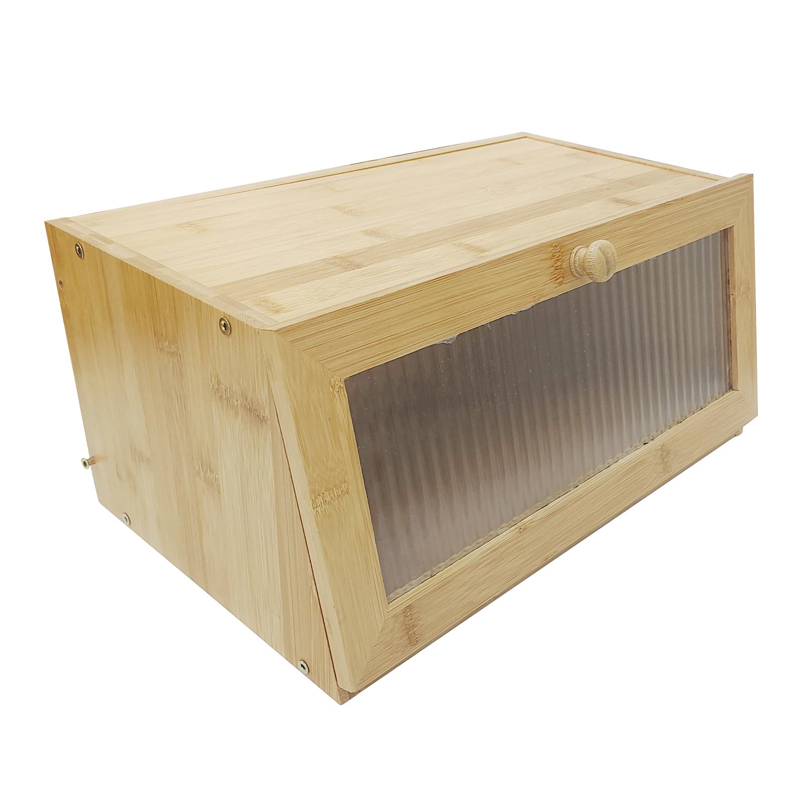 직사각형 대나무 빵 보관함 (유리창 포함) 대형 빵통  - Bread Box Bamboo 리뷰 및 가격