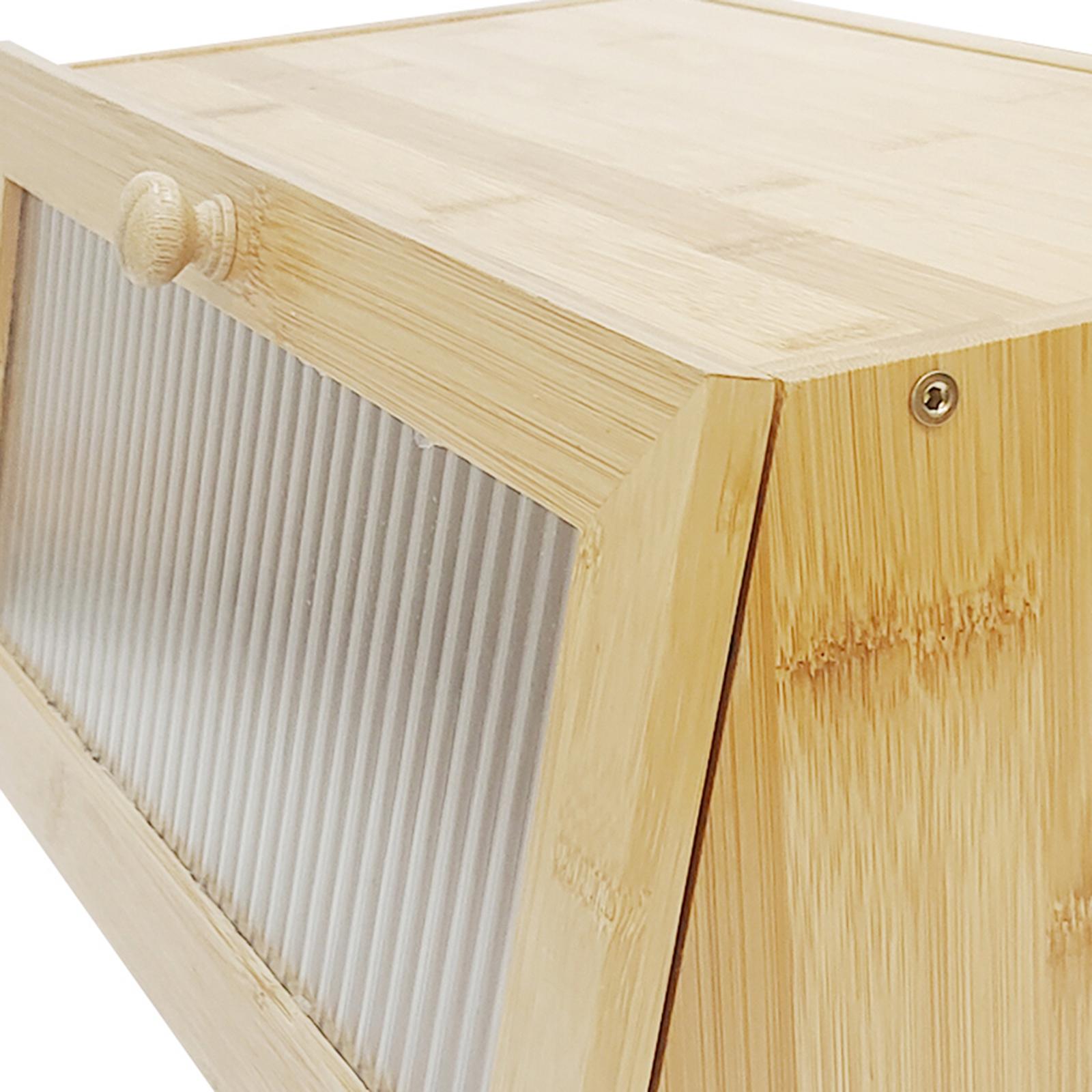 직사각형 대나무 빵 보관함 (유리창 포함) 대형 빵통  - Bread Box Bamboo 리뷰 및 가격