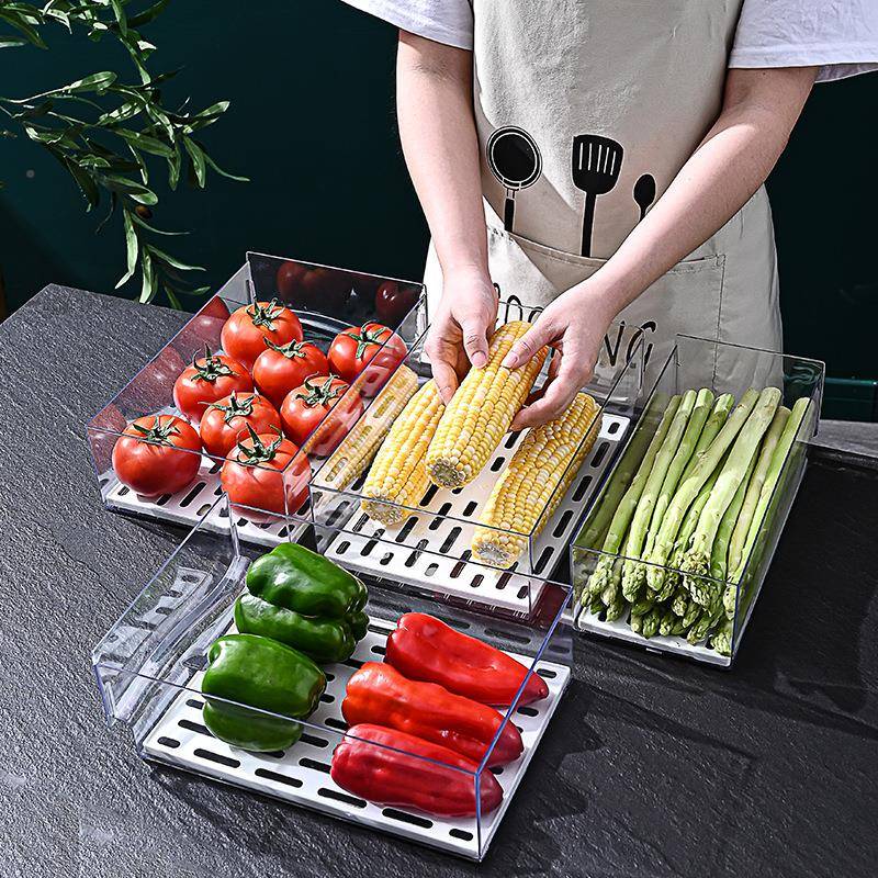 주방 냉장고 냉동실 물기 제거 수납함 식품 등급 과일  - Food Storage Drawers 리뷰 및 가격