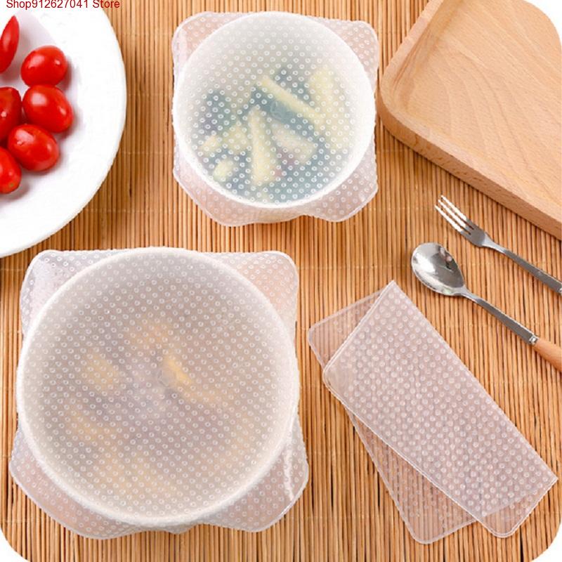 4개입 실리콘 재사용 가능한 그릇 덮개, 식품 보관 덮 - Food Storage Variety Pack 리뷰 및 가격